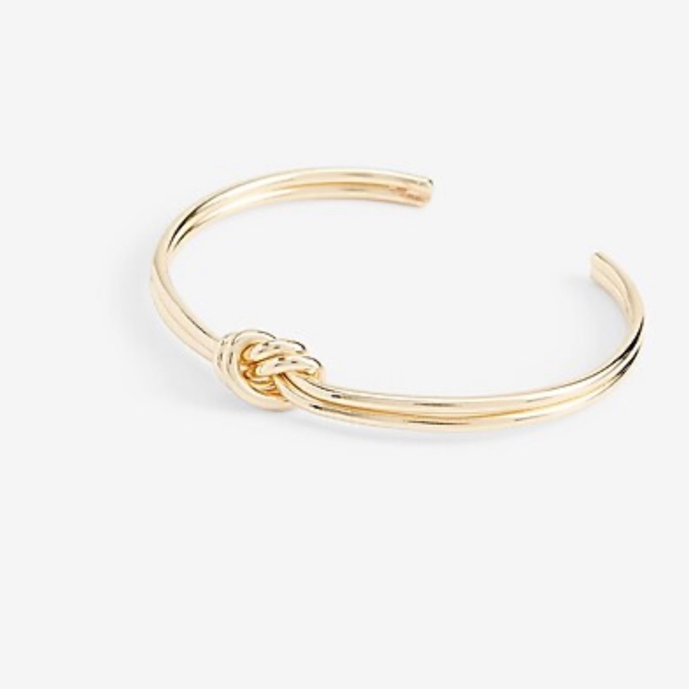 Express Knot Gold Cuff Bracelet